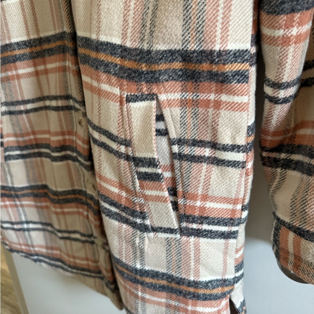 Universal Thread Autumnal Plaid Buttonfront Coat - image 7